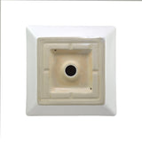 Havasu White Ceramic Square Vessel Bathroom Sink with pop up drain