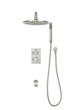 Arroya Shower Faucet 3-Function Round Shower System with Showerhead, Handheld Shower, Tub Filler Spout, and Trim Kit - Rough-In Included