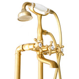 SevenFalls 8019 Telephone Double Lever Handles Clawfoot Floor Mounted Tub Filler