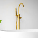 SevenFalls 8017 Single Handle Floor Mounted Tub Filler with Handheld Shower