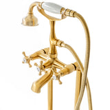 SevenFalls 8019 Telephone Double Lever Handles Clawfoot Floor Mounted Tub Filler