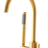 SevenFalls 8017 Single Handle Floor Mounted Tub Filler with Handheld Shower