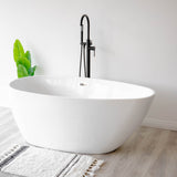 SevenFalls 8017 Single Handle Floor Mounted Tub Filler with Handheld Shower