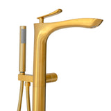 SevenFalls 8047 Single Handle Floor Mounted Tub Filler with Handheld Shower