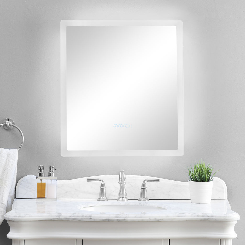 smartLED Illuminated Fog-Free Bathroom Mirror with Built-In Bluetooth Speakers and Dimmer