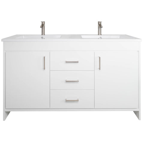 Olivia 60" Double Sink Freestanding Bathroom Vanity Set