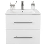 Utopia 24" Single Sink Wall-Mounted Bathroom Vanity Set