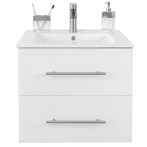 Utopia 24" Single Sink Wall-Mounted Bathroom Vanity Set
