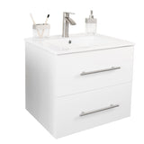 Utopia 24" Single Sink Wall-Mounted Bathroom Vanity Set