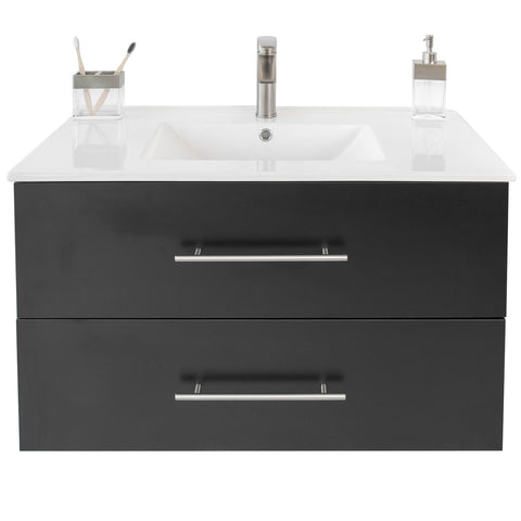 Utopia 36" Single Sink Wall-Mounted Bathroom Vanity Set