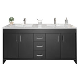 Olivia 72" Double Sink Freestanding Bathroom Vanity Set