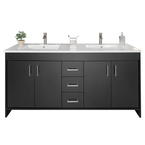 Olivia 72" Double Sink Freestanding Bathroom Vanity Set