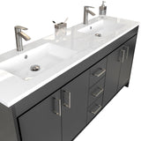 Olivia 72" Double Sink Freestanding Bathroom Vanity Set