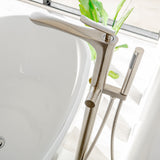 SevenFalls 8047 Single Handle Floor Mounted Tub Filler with Handheld Shower