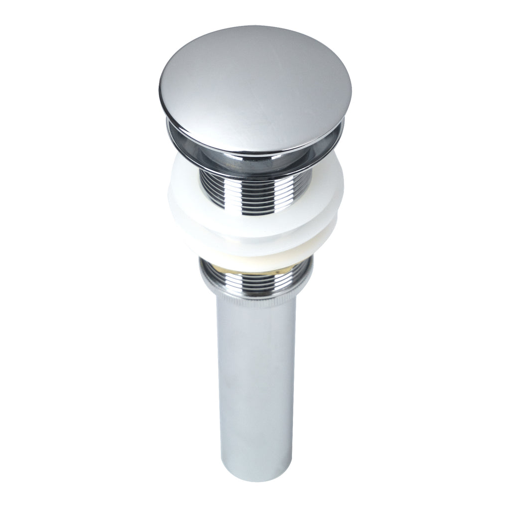Pop Up Drain assembly with Cap No Overflow for Vessel Sinks