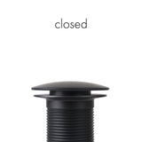 Pop Up Drain assembly with Cap No Overflow for Vessel Sinks