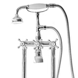 SevenFalls 8019 Telephone Double Lever Handles Clawfoot Floor Mounted Tub Filler