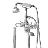 SevenFalls 8019 Telephone Double Lever Handles Clawfoot Floor Mounted Tub Filler
