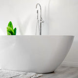 SevenFalls 8017 Single Handle Floor Mounted Tub Filler with Handheld Shower