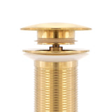Pop Up Drain assembly with Cap No Overflow for Vessel Sinks