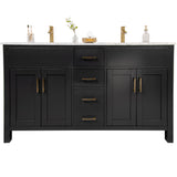 Amaya 60" Double Sink Bathroom Vanity Set