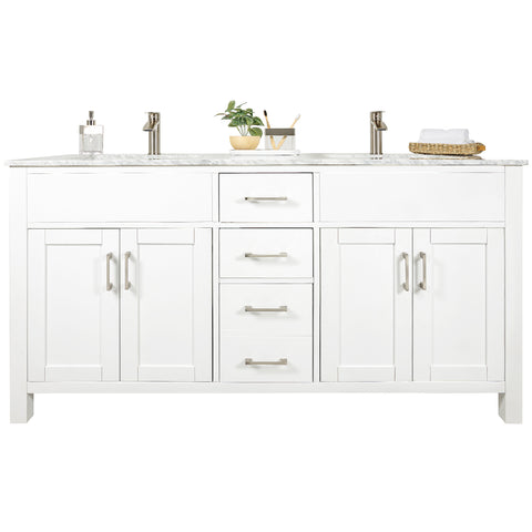 Amaya 60" Double Sink Bathroom Vanity Set