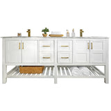 Sophia 72" Double Sink Bathroom Vanity Set