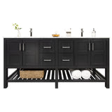 Sophia 72" Double Sink Bathroom Vanity Set