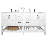 Sophia 72" Double Sink Bathroom Vanity Set