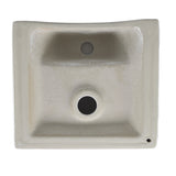 Havasu White Ceramic Rectangular Vessel Bathroom Sink with Pre drilled single hole faucet, Overflow and Pop up drain