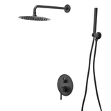 Mackenzie 9185 2-Function Round Shower System with Shower Head, Hand shower and Valve Trim. Rough-in Included