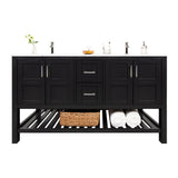 Sophia 60" Double Sink Bathroom Vanity Set
