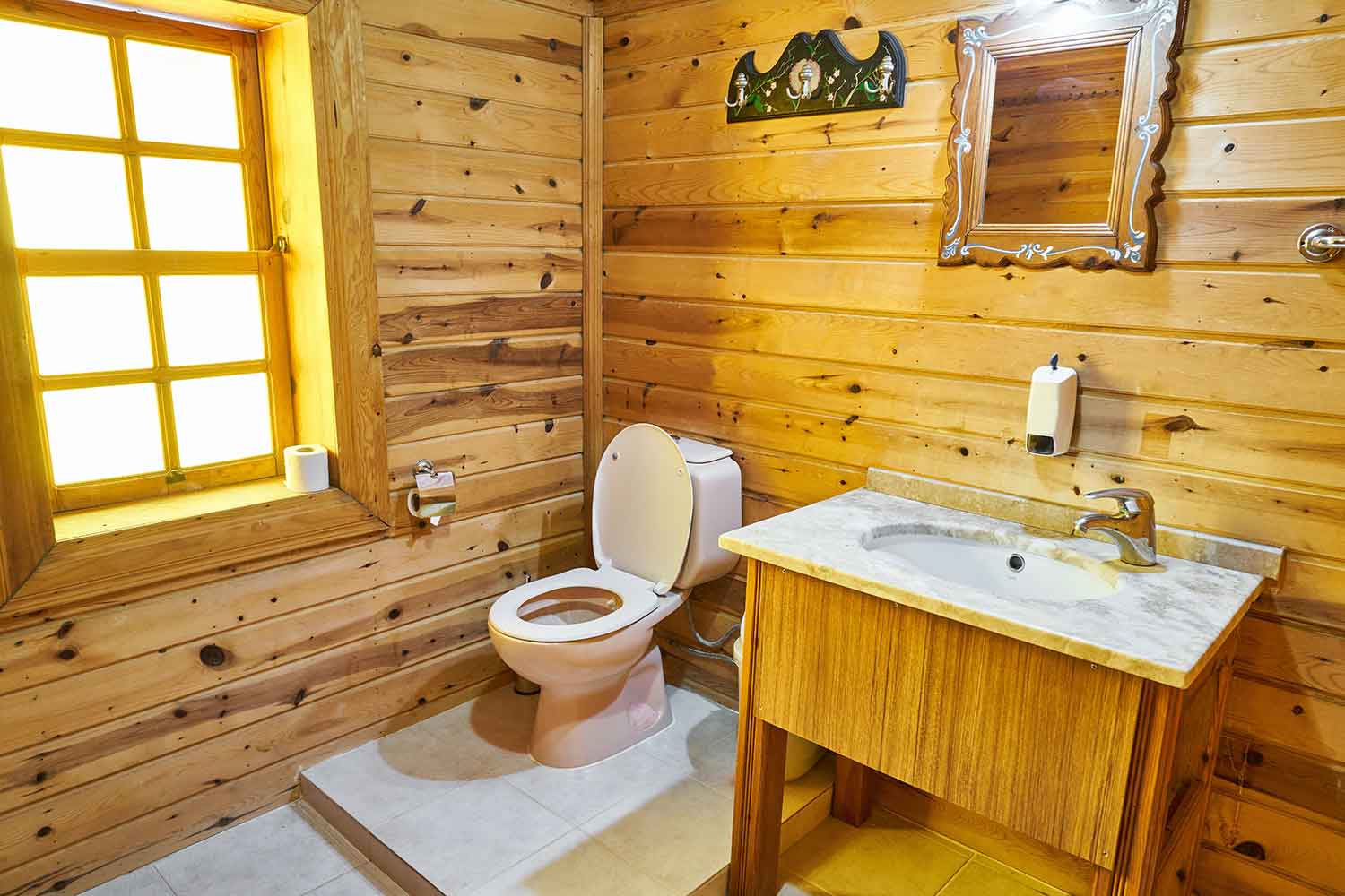 rustic bathroom