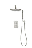 Arroya Shower Faucet 2-Function Round Shower System with Showerhead, Handheld Shower and Trim Kit - Rough In Included