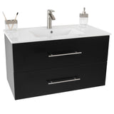 Utopia 36" Single Sink Wall-Mounted Bathroom Vanity Set